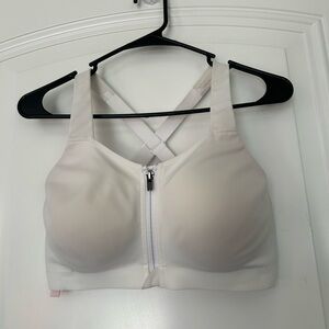 Victoria’s Secret Women's White Zip-Front Sports Bra. Size 34DD